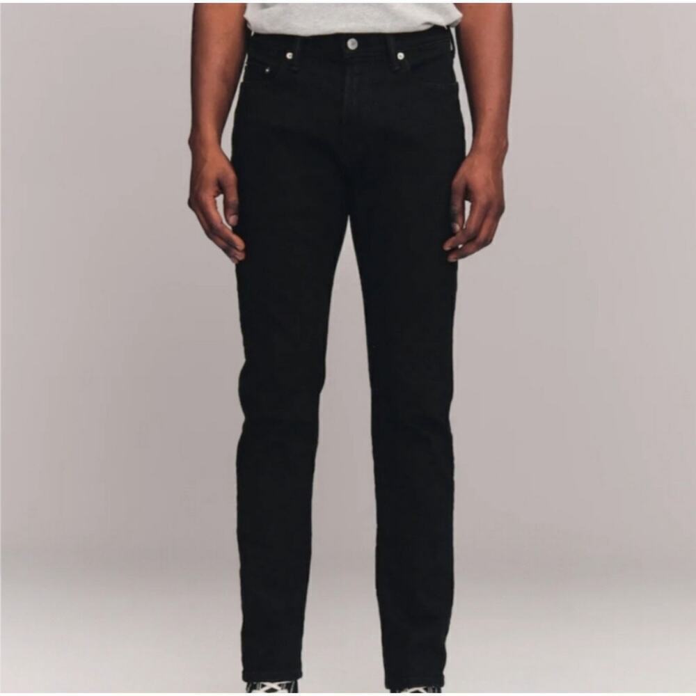 Abercrombie & Fitch Langdon Skinny Stretch Jeans Dark Rinse Mens Size 28x30 - Picture 2 of 7